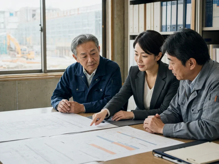 建設会社の承継条件と工程を確認する打ち合わせ